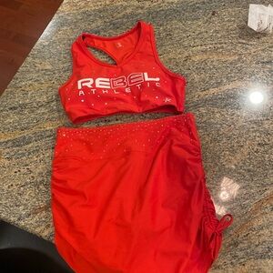 Rebel athletic wear. top and skirt